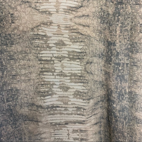 Lafayette 148 Brown Silk Blend Julianne Python Print Shirt Button-down Top - Picture 6 of 8